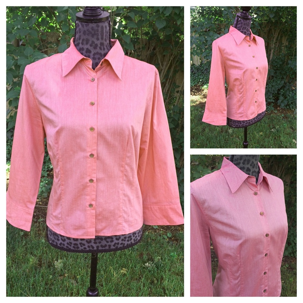 Ann Taylor LOFT Pink Rose Blouse - Size 10